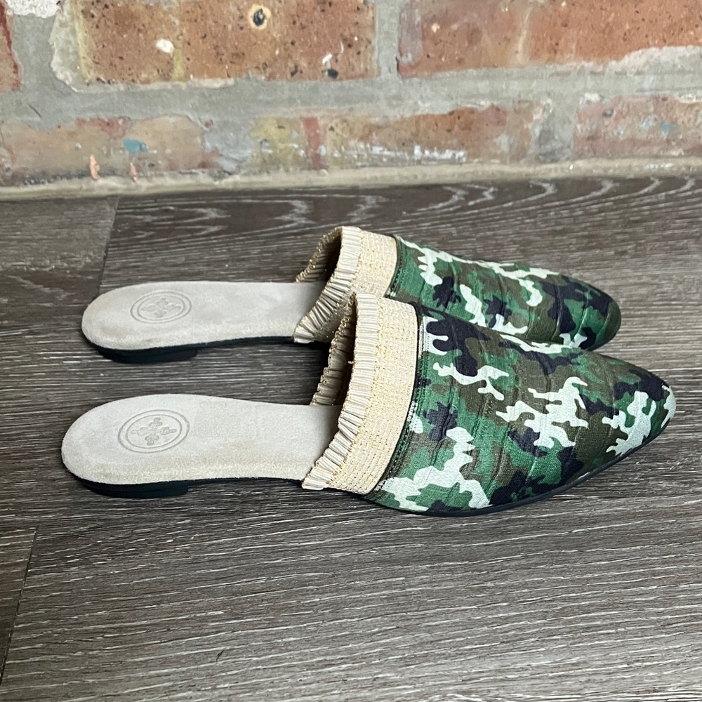 Charleston Shoe Company Blakely Camouflage Mules